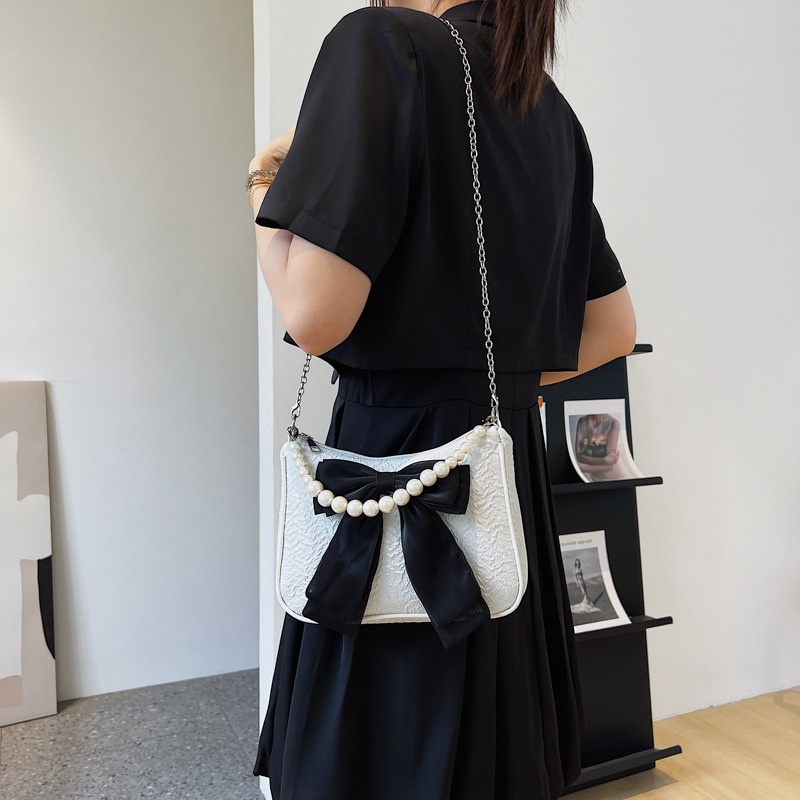 Túi đeo vai IELGY đính ngọc trai nhân tạo nhỏ xinh thời trang cho nữ