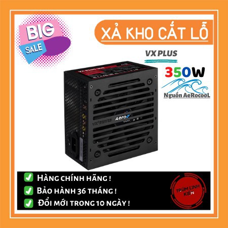 Nguồn Aercool 350W ( VX PLUS 350 230V N-PFC ). Nguồn máy tính hiệu suất cao giành cho máy tính của game thủ