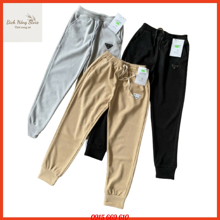 Quần Thun Nữ Dài Ống Bo Thu Đông Chất Nỉ Nhung Tăm Mềm Mịn Đẹp Có Túi Đủ Size - 42
