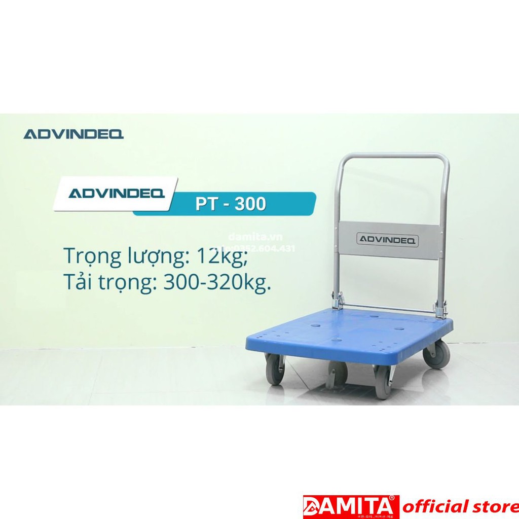 Xe đẩy hàng sàn nhựa Advindeq PT-300 - 320kg