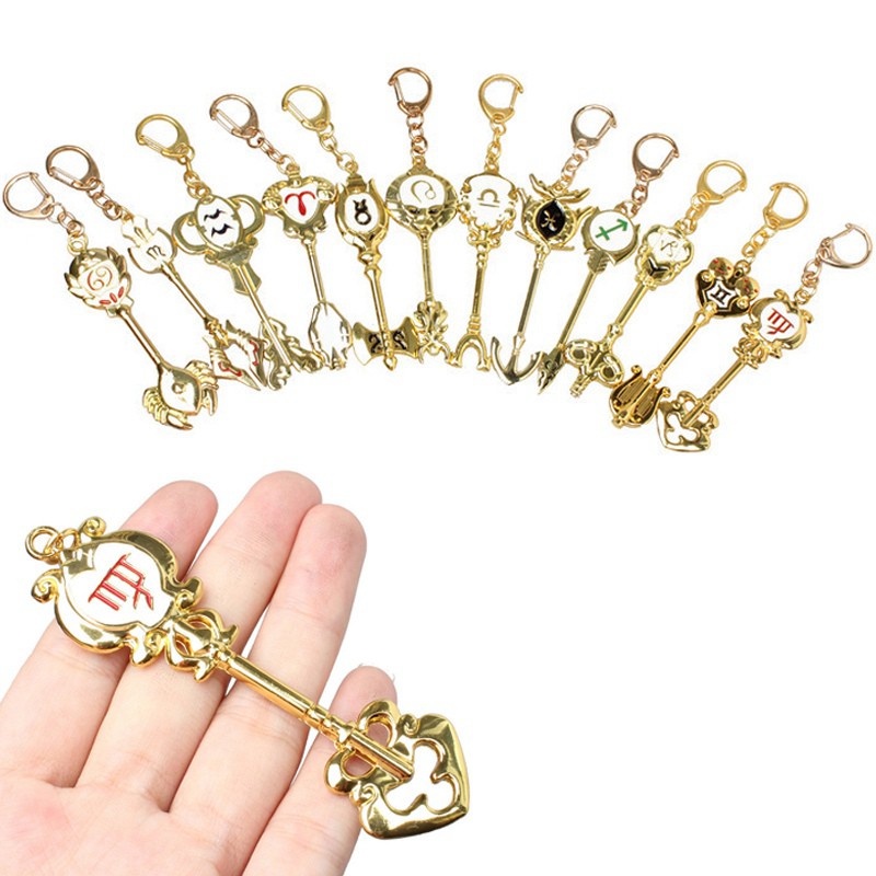 Móc khóa chìa khóa mạ vàng Fairy Tale Hội pháp sư