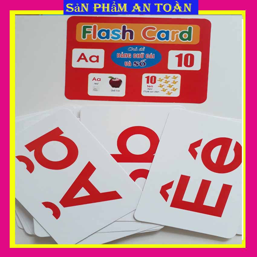 Thẻ Học Flash Card Chủ Đề Bảng Chữ Cái Và Chữ Số To Rõ Ràng Cho Bé