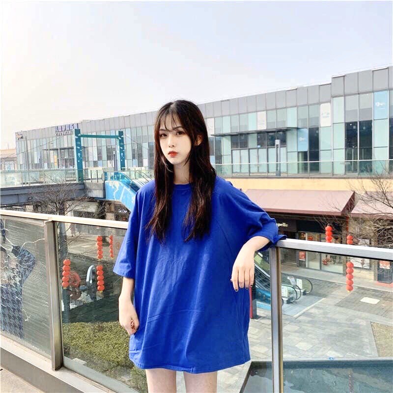 Áo Thun Trơn Oversize Full màu Unisex - Áo thun form rộng giấu quần