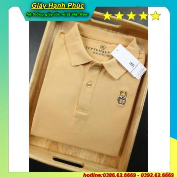 [Mã SKAMSALE06 giảm 10% tối đa 100K đơn 150K] Áo thun nam có cổ, áo phông nam, ngực thêu chú chó Hariko, Qa_store | BigBuy360 - bigbuy360.vn