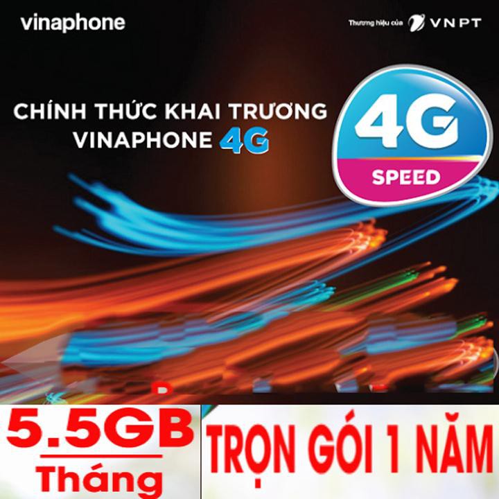 Sim 4g vina vào mạng không giới hạn cả năm không cần nạp tiền - mỗi tháng có 5,5gb tốc độ cao { Giá rẻ vô địch }