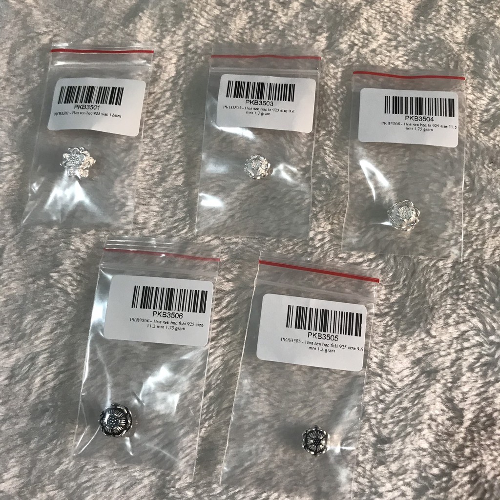 Cham hoa sen bạc S925 (PKB3501, PKB3502, PKB3503, PKB3504, PKB3505, PKB3506 )