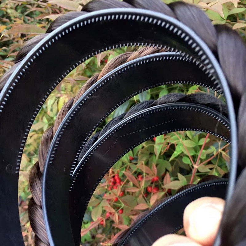Bờm cài tóc tết- bờm cài tóc giả tóc giả bản 2.5 đến 4cm