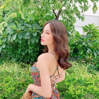 [HÀNG THIẾT KẾ] Maxi thổ cẩm đan lưng (có ảnh thật)