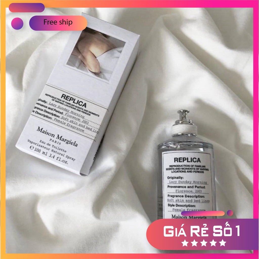 Nước hoa nữ AUTH TUỒN Maison Martin Margiela Replica Lazy Sunday Morning 100ml [Mùi hương êm dịu, tinh sạch]