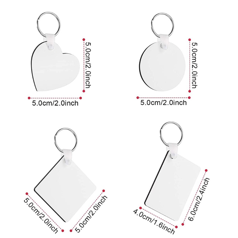 Set 24 Móc Khóa Truyền Nhiệt Hai Mặt MDF