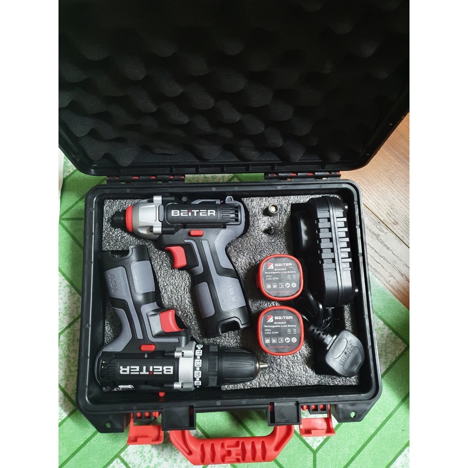 Combo 2 máy khoan pin, bắt vít 16V Beiter C16-2B1 - Hàng chính hãng, bảo hành 3 tháng