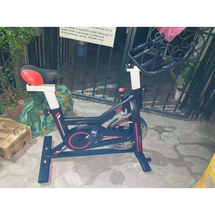 Xe đạp tập thể dục tập thể thao tập gym tại nhà Tôshikô XFO-909 tặng tạ chân 3kg + cảm biến + đồng hồ, bảo hành xe 3 năm