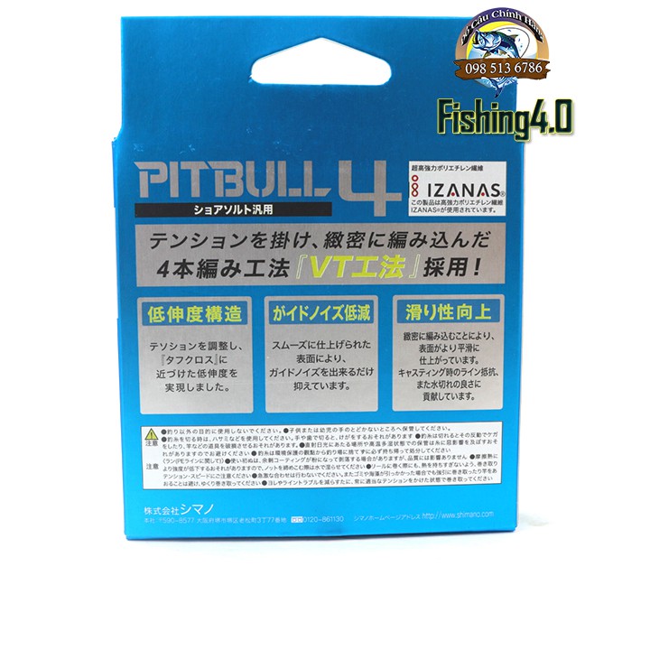 DÂY DÙ SHIMANO PITBULL PE X4 Chất lượng tốt