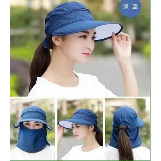 Mũ chống nắng đội 2 kiểu