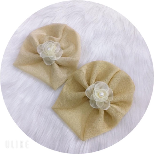 Turban nhũ vàng độc đáo ko ngứa đấu bé