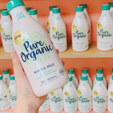Sữa tươi nguyên kem tiệt trùng hữu cơ - PAMU PURE ORGANIC New Zealand 800ml