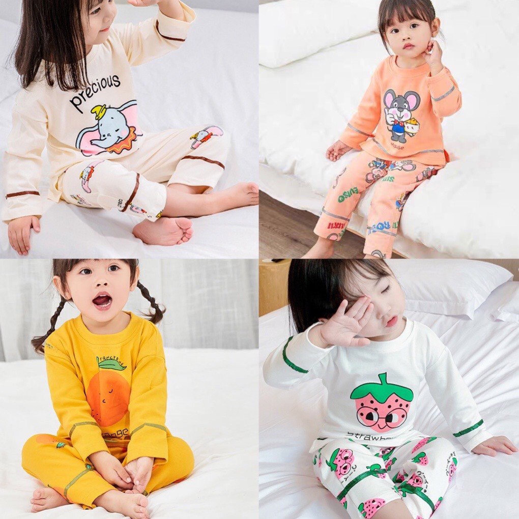 🐭CỰC HỐT🍊Bộ quần áo trẻ em QATE597(Voi & Chuột & Dâu & Cam) cho bé