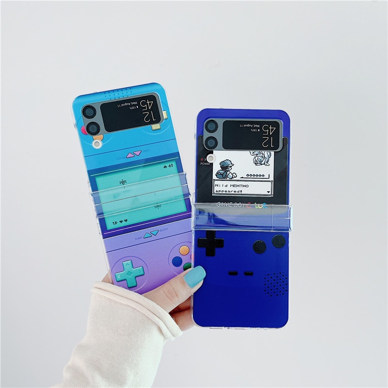 Ốp lưng cứng game pc cho samsung galaxy z flip 5 chống sốc trong suốt z flip 4 z flip 3 điện thoại sáng tạo ốp lưng