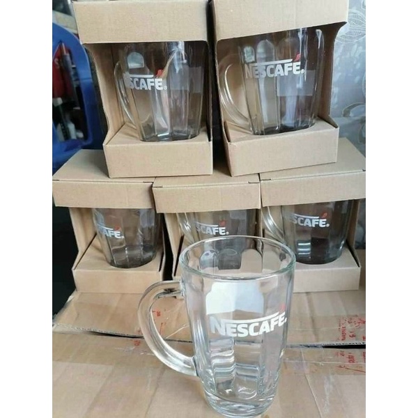 LY THỦY TINH QUAI NESCAFE