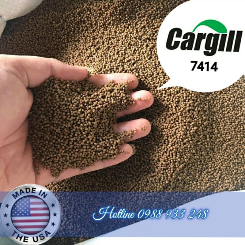 Cám cá Cargill 7414 dùng cá cảnh, cá 7 màu hoặc dùng làm mồi câu (1Kg)