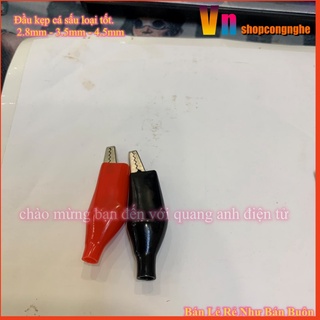 Kẹp Cá Sấu [ Siêu Rẻ ] Nhiều Kích Thước [ 1 cặp đỏ đen ]