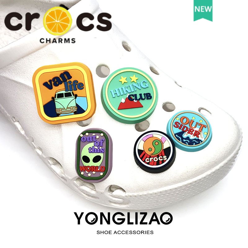 Phụ Kiện Khóa Giày crocs Họa Tiết Hoa Hoạt Hình Thời Trang DIY