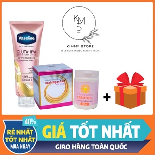 Combo kem bạch ngọc liên hồng + vaseline gluta + abutine 3C3 màu hồng