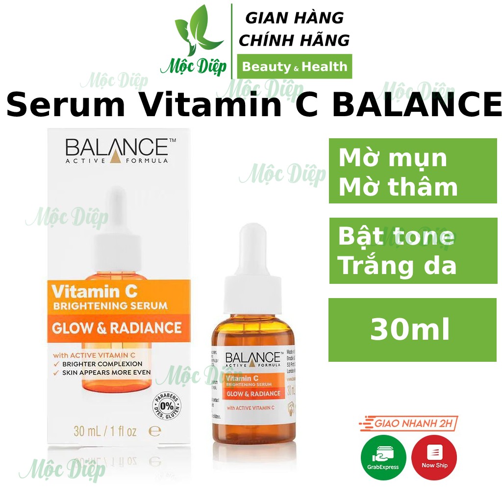 Serum Balance Vitamin C 30ml Trắng da giảm thâm giảm mụn giúp da mềm mại căng mịn đẹp da hơn