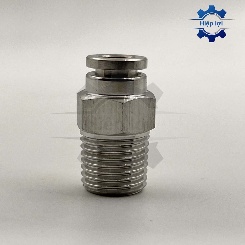 Nối khí nén inox IPC - nối thẳng khí nén 1 đầu ren ngoài 1 đầu ống - cút nối hơi