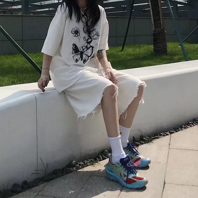 Quần Short Denim Lưng Cao Plus Size Cho Nữ