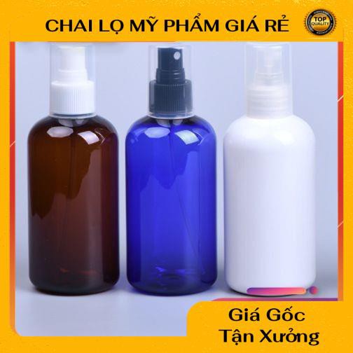 Chai Xịt Phun Sương ❤ RẺ VÔ ĐỊCH ❤ Chai nhựa pet xịt phun sương 250ml Nâu lùn , chai lọ chiết mỹ phẩm , phụ kiện du lịch