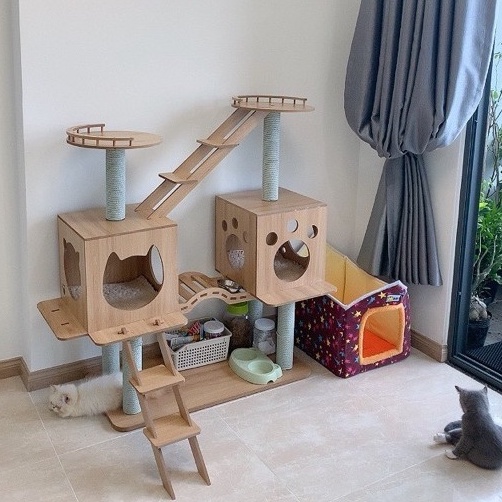 Nhà cây siêu to cho mèo -Cat tree (Có sẵn)