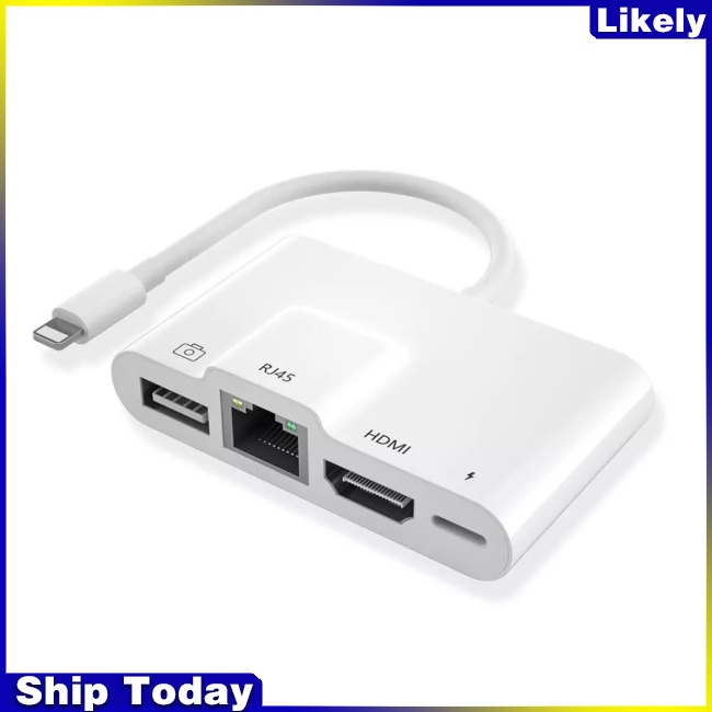 Cáp Chuyển Đổi Hdmi 4 Trong 1 1080p Hd 10mbps / 100mbps Cho Iphone Ipad Tablet