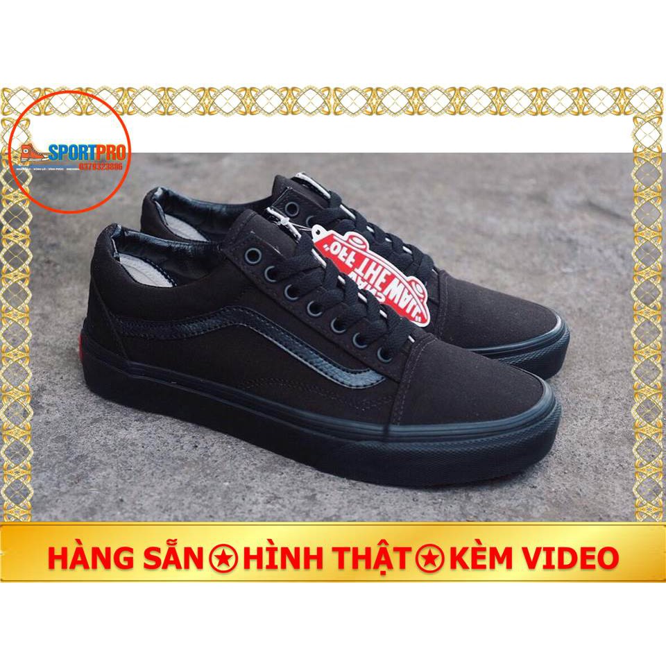 Giày Vanz old skool thấp cổ Đen full