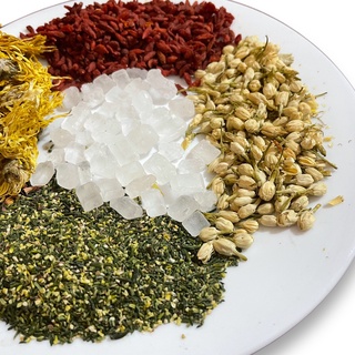 Trà thảo mộc tâm sen hoa cúc Cung Phi Trà( tặng đường không calo)