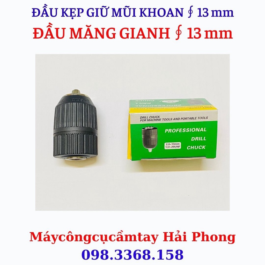 ĐẦU MĂNG GIANH ∮ 13mm NHỰA  - ĐẦU KẸP MŨI KHOAN ∮ 13mm
