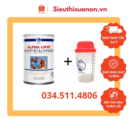 [CÓ SẴN] [CHÍNH HÃNG] Sữa Non Alpha Lipid 450g Chính Hãng New Zealand (Combo 1 Sữa 1 Ly)