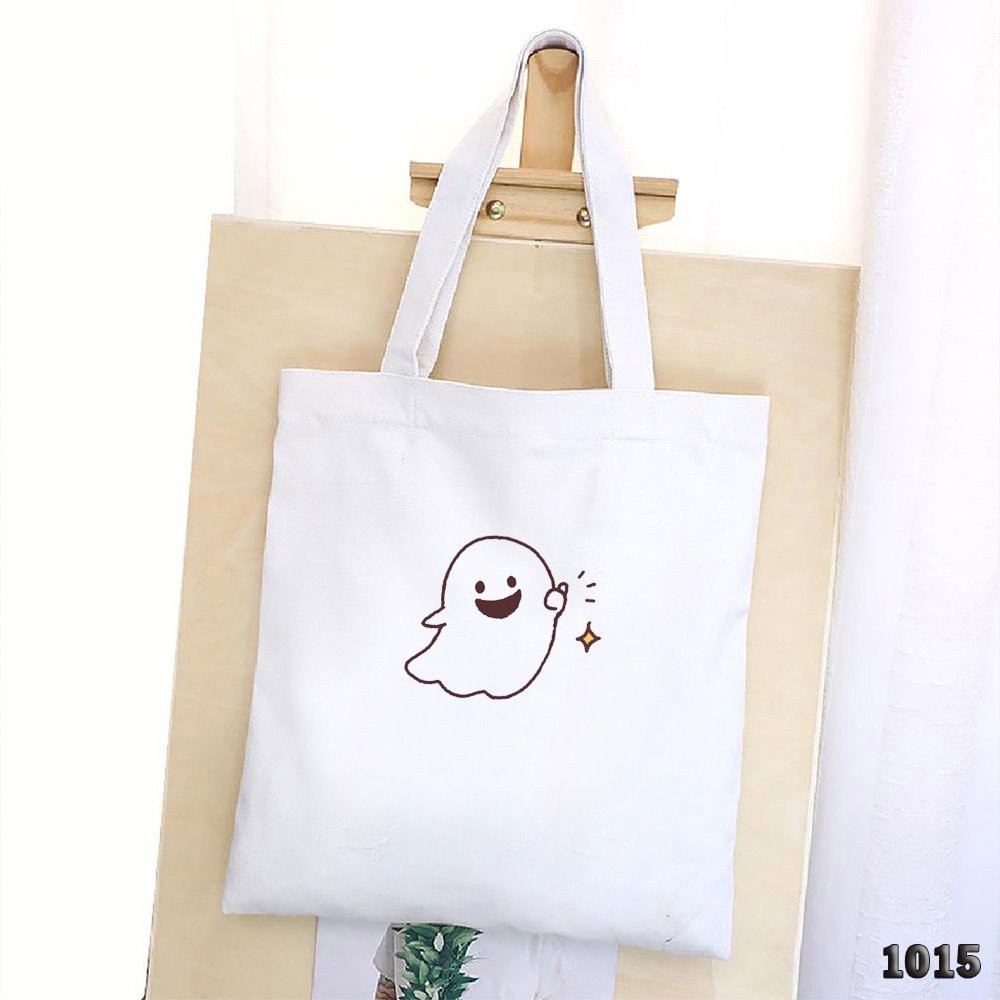 Túi Tote Trắng Vải Canvas Cao Cấp 1015 478 Đám Mây Dễ Thương Hàng May Chuẩn Đẹp