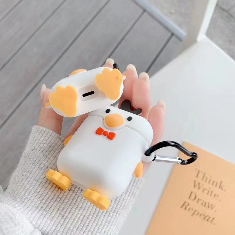 Case Vỏ Bao Airpods Đựng Tai Nghe Airpod 1 2 Pro 3 Vịt Koduck Pokemon Cover i11, i12