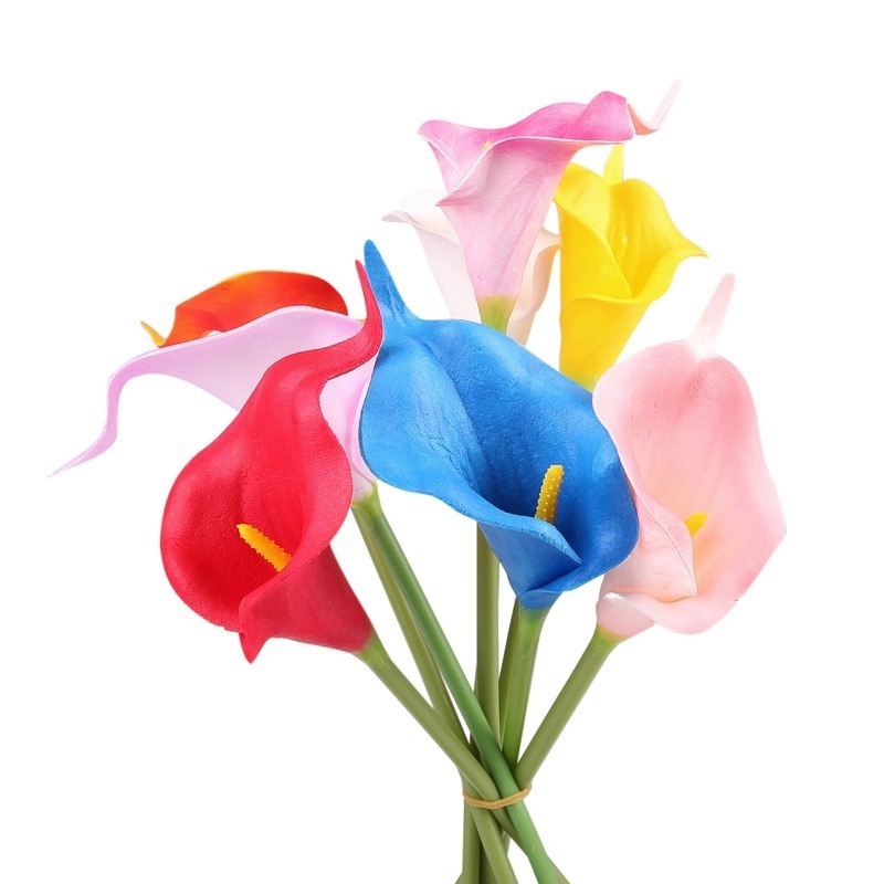Set 10 Hoa Calla Lily Nhân Tạo 38cm Dùng Để Trang Trí Tiệc Cưới