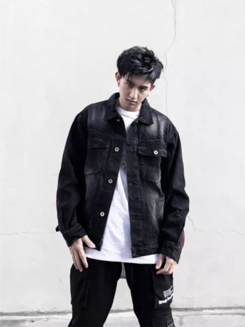 Áo khoác jeans bò thời trang UniSex Nam nữ thêu