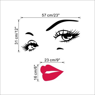 Decal dán tường Gương mặt