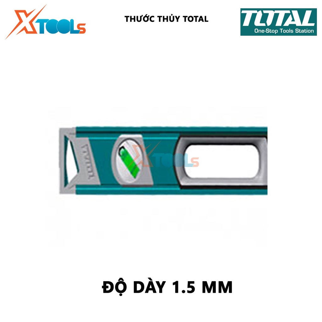 Thước thủy TOTAL | Thước nivo Chiều dài 80cm-180cm, Độ dày 1.5 mm, Trọng lượng 0.3kg đo góc nghiêng, độ nghiêng, độ dốc,