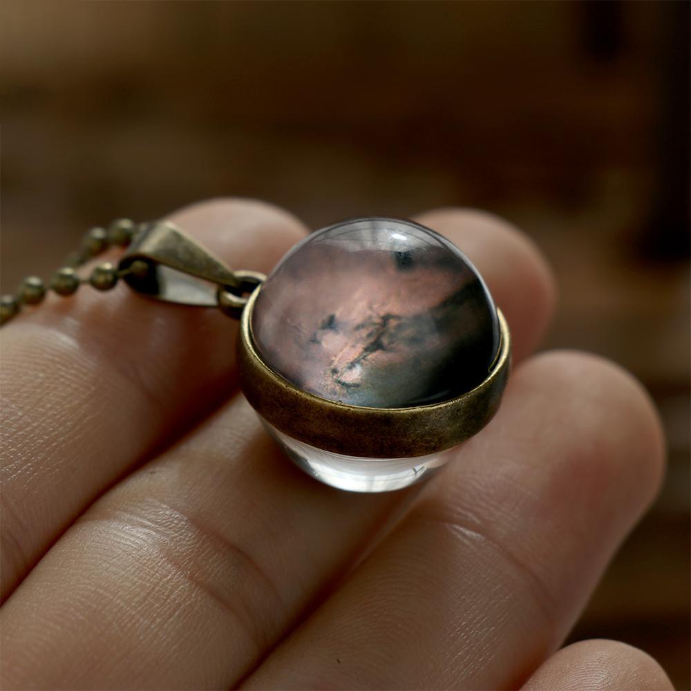 Vòng cổ Dài Hai Mặt Họa Tiết Dải Ngân Hà Thiên Hà Độc Đáo