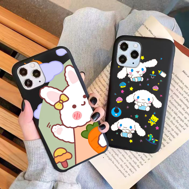Ốp lưng điện thoại mờ Xiaomi Redmi Note 6 6A 7 7A 8 8A 9 9A 9C 9T 10 Pro Max Vỏ điện thoại silicon mềm Bunny Bánh quy-2