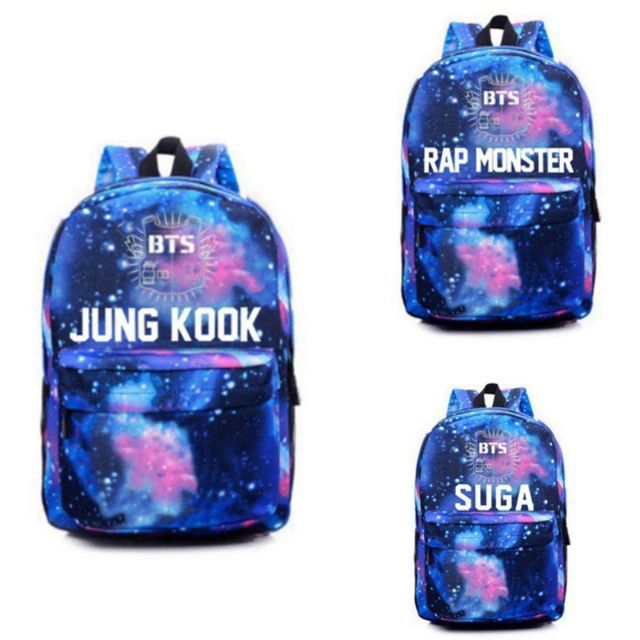 Balo canvas galaxy BTS 2 màu siêu hot