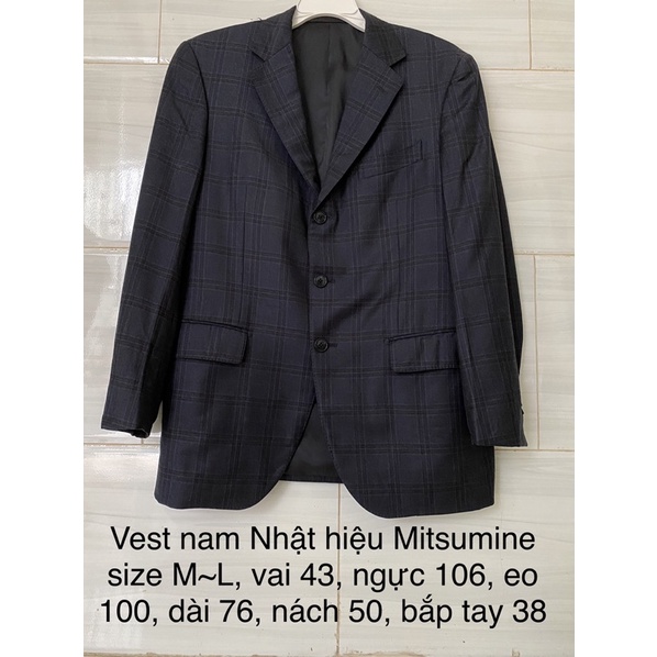 Áo vest nam Nhật sọc xanh đen siêu đẹp