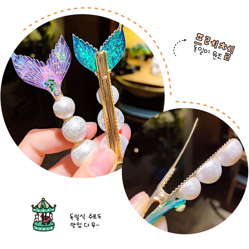 Kẹp Tóc Đuôi Cá Đính Ngọc Trai Dễ Thương Thời Trang Năm 2022