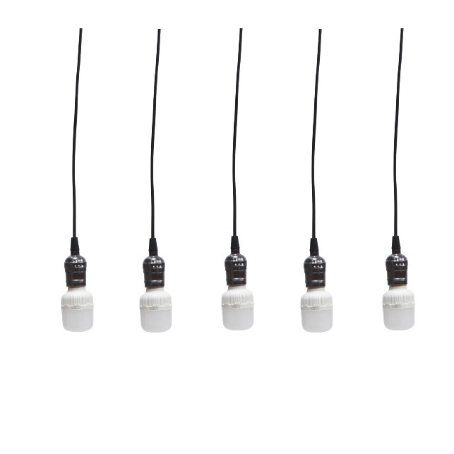 Bộ 5 đèn thả cổ điển Vintage bóng đèn led búp trụ 5w