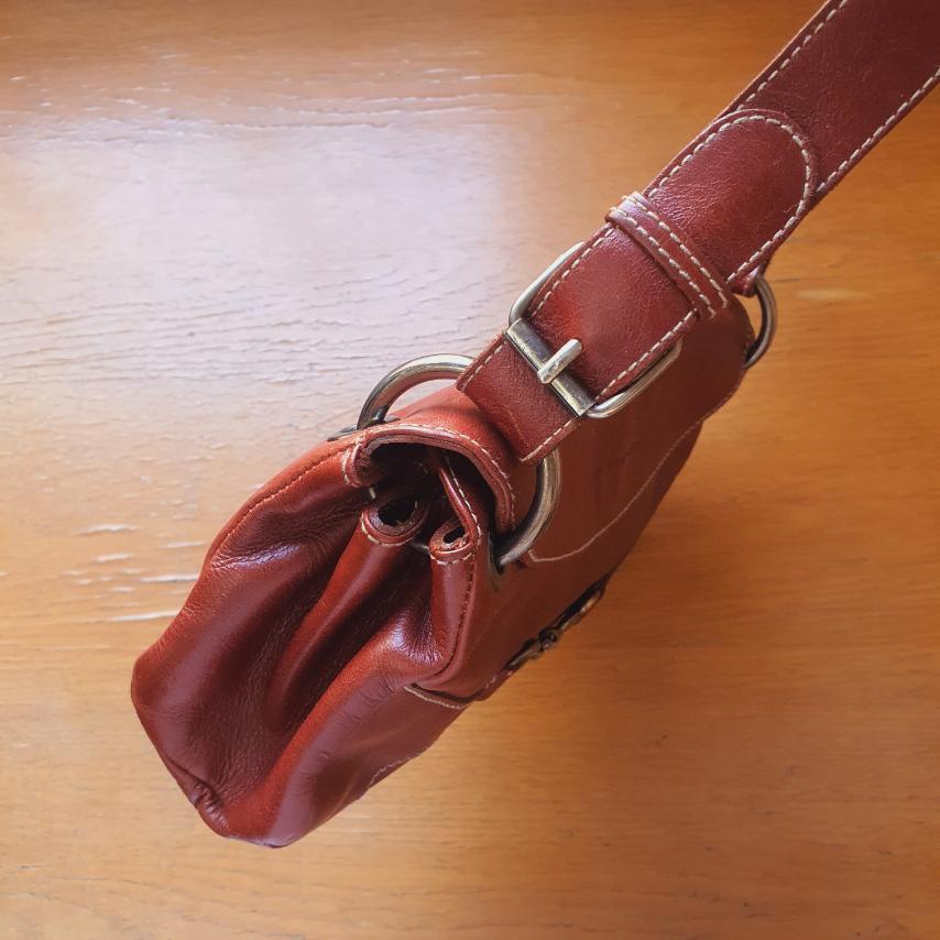 Túi đeo vai da thật vintage. Hiệu Evergreen. Made in Spain - em và nắng